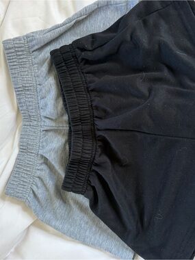 SHEIN Black and Gray Elastic Waist Women’s Shorts